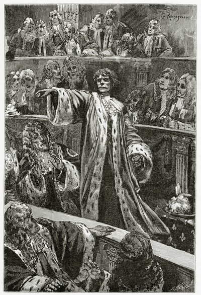 Gwynplaine at the Chamber of Lords - illustration from 